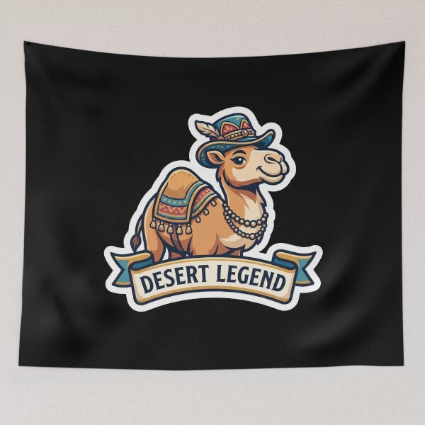 Item preview, Cute Dromedary Camel Desert Legend Illustration designed and sold by Owcomm.