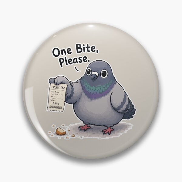 Item preview, Crumb Tax Pigeon Sticker Funny Bird Meme One Bite Please Gift designed and sold by SimplePoDesign.