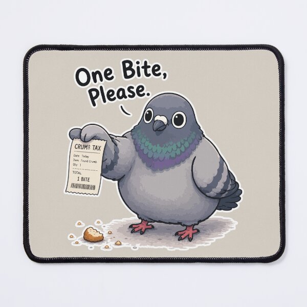Item preview, Crumb Tax Pigeon Sticker Funny Bird Meme One Bite Please Gift designed and sold by SimplePoDesign.