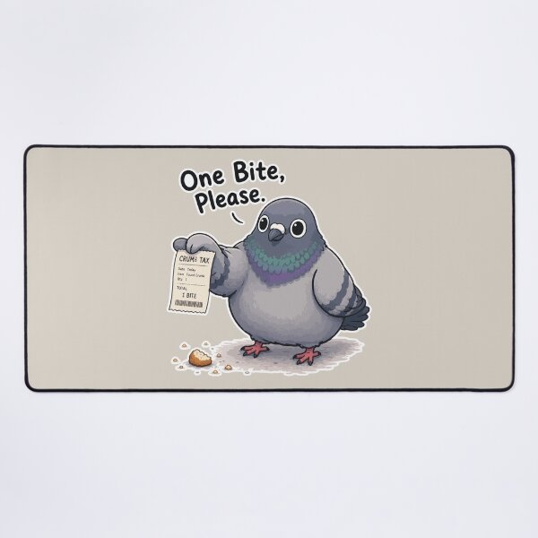 Item preview, Crumb Tax Pigeon Sticker Funny Bird Meme One Bite Please Gift designed and sold by SimplePoDesign.