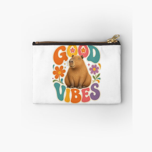 Item preview, RESPECT THE CAPYBARA Good Vibes Capybara Retro Design - Groovy 70s Style Illustration designed and sold by Uglyandcute.