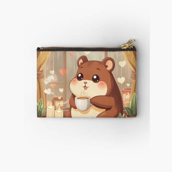 Item preview, Cute Rainy Day Hamster Café | Cozy Latte Kawaii Sticker designed and sold by Stylestickers55.
