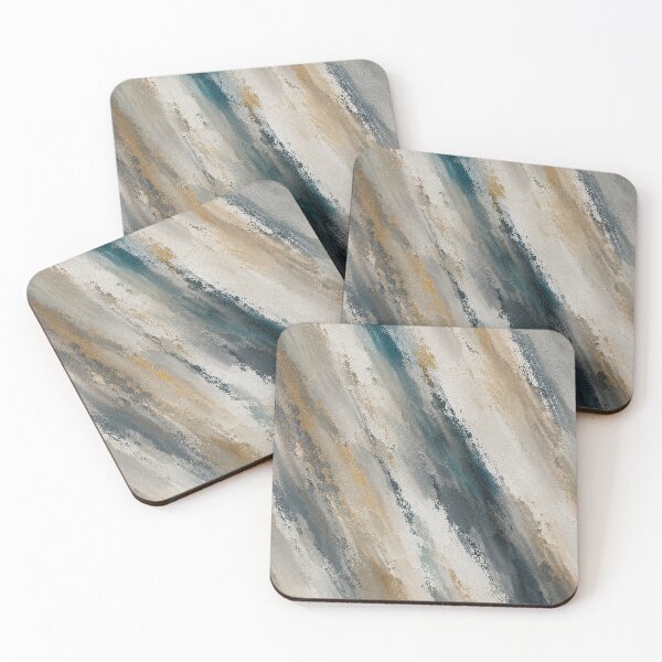 Item preview, Fluid Abstract Ocean Waves with Gold Accents designed and sold by Ingorgia Studio.