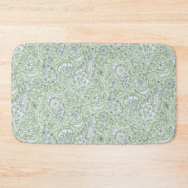 Item preview, Vintage Paisley Jacobean Pattern | Floral Chintz Sage Green White designed and sold by paldronma.