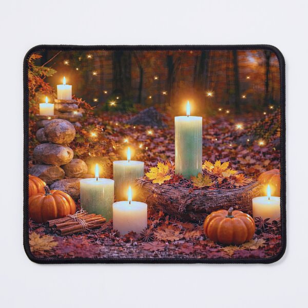 Item preview, Autumn Equinox Mabon Candlelit Forest Scene designed and sold by Stephanie Laird.