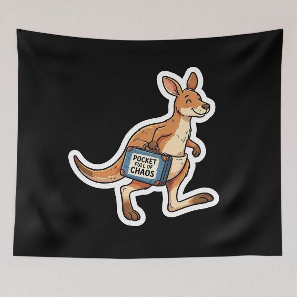 Item preview, Cute Kangaroo Carrying A Suitcase designed and sold by Owcomm.