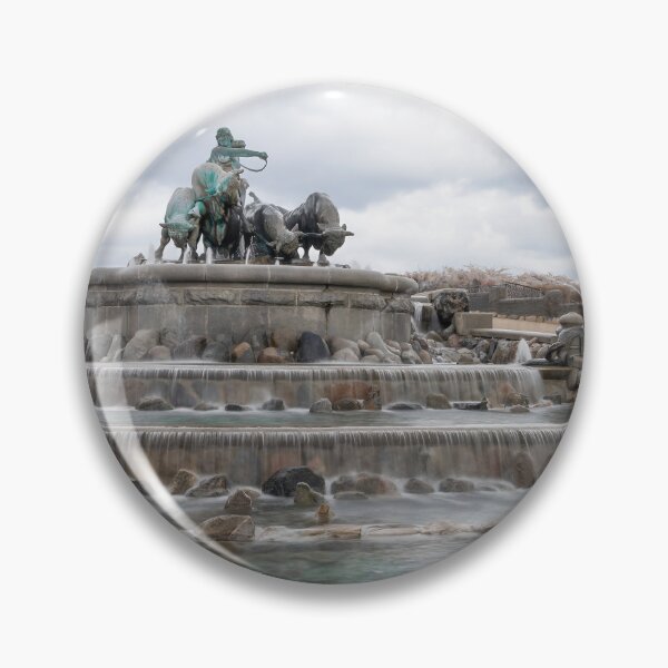 Item preview, Gefion Fountain in Copenhagen, Denmark with Cloudy Sky designed and sold by jrtwynam.