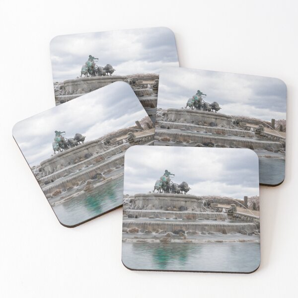 Item preview, Gefion Fountain in Copenhagen, Denmark with Cloudy Sky designed and sold by jrtwynam.