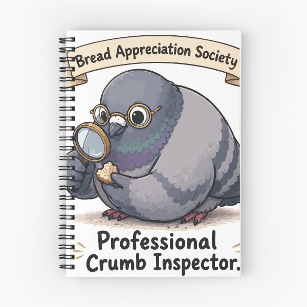 Item preview, Professional Crumb Inspector Pigeon Sticker Funny Bird Bread Lover Gift designed and sold by SimplePoDesign.