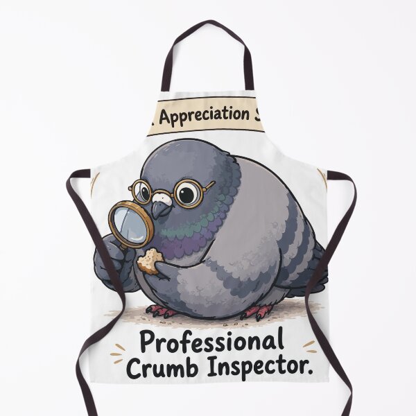 Item preview, Professional Crumb Inspector Pigeon Sticker Funny Bird Bread Lover Gift designed and sold by SimplePoDesign.