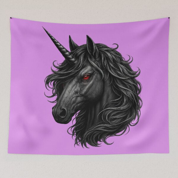 Item preview, Dark Black Unicorn | Gothic Fantasy Mythical Creature Magic Design designed and sold by Daagath.