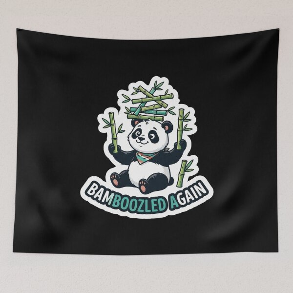 Item preview, Cute Panda Bamboozled Again Funny Illustration designed and sold by Owcomm.