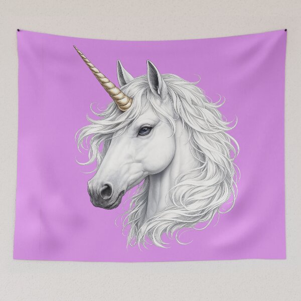 Item preview, Majestic White Unicorn | Fantasy Mythical Horse Magic Art Design designed and sold by Daagath.