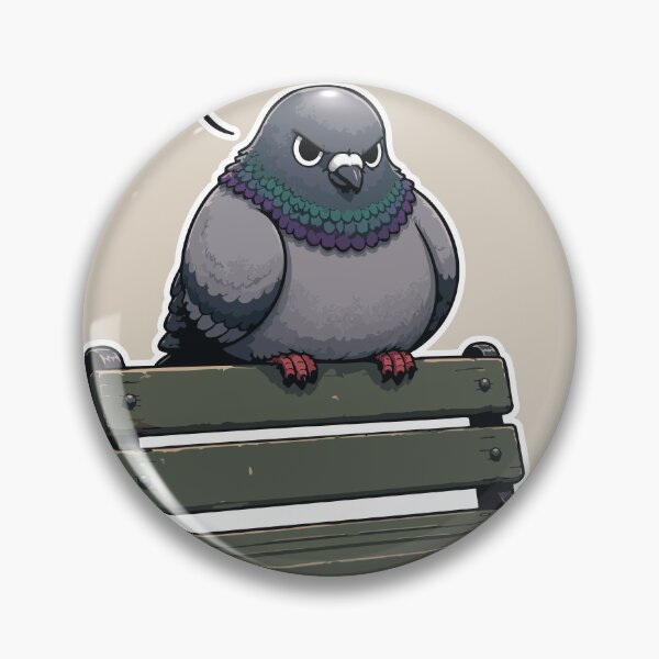 Item preview, This Bench Is Mine Funny Pigeon Sticker Territorial Bird Meme Gift designed and sold by SimplePoDesign.