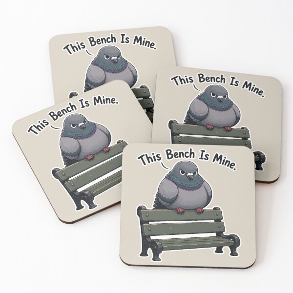 Item preview, This Bench Is Mine Funny Pigeon Sticker Territorial Bird Meme Gift designed and sold by SimplePoDesign.