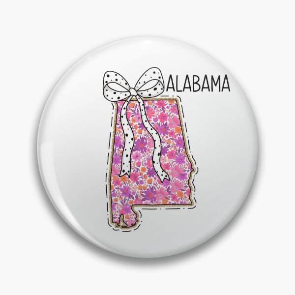 Item preview, Cute Alabama Floral Map Graphic Coquette Bow Design designed and sold by Paper Drip.