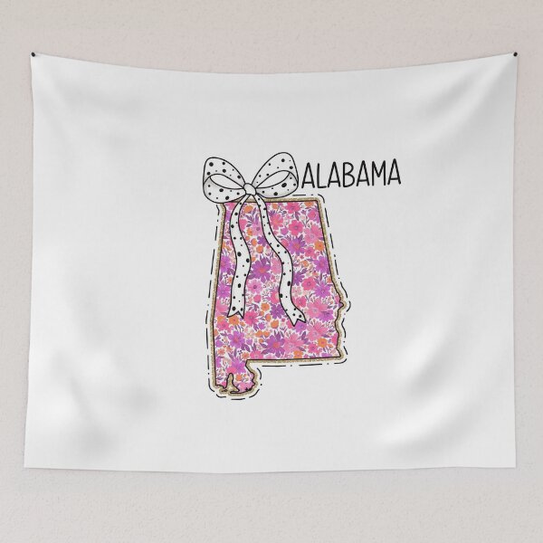 Item preview, Cute Alabama Floral Map Graphic Coquette Bow Design designed and sold by Paper Drip.