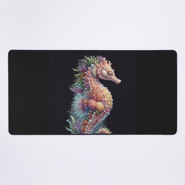 Item preview, Pearl and Coral Encrusted Seahorse Art designed and sold by GrzywaM.