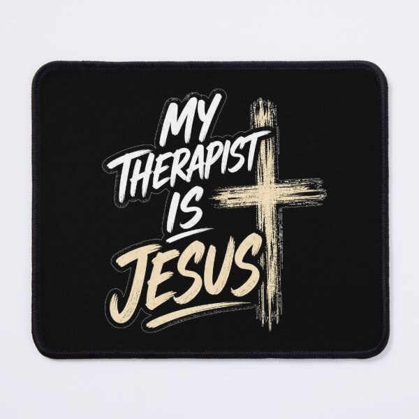 Item preview, My Therapist Is Jesus Christian Funny T-Shirt designed and sold by Illustrated Faith.