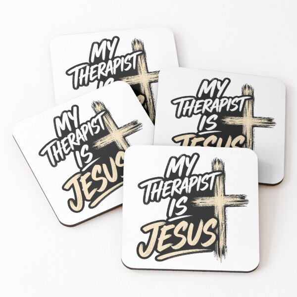 Item preview, My Therapist Is Jesus Christian Funny T-Shirt designed and sold by Illustrated Faith.