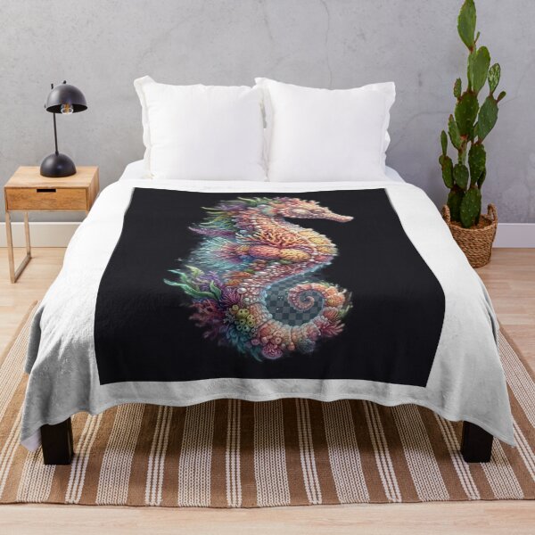 Item preview, Pearl and Coral Encrusted Seahorse Art designed and sold by GrzywaM.