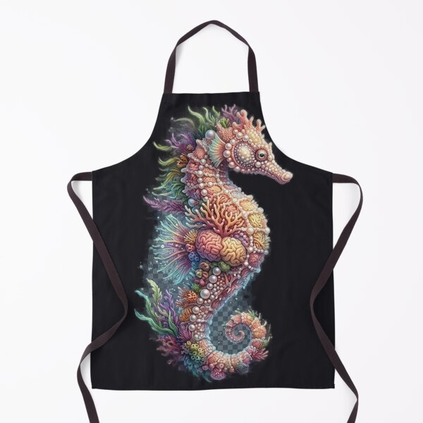 Item preview, Pearl and Coral Encrusted Seahorse Art designed and sold by GrzywaM.