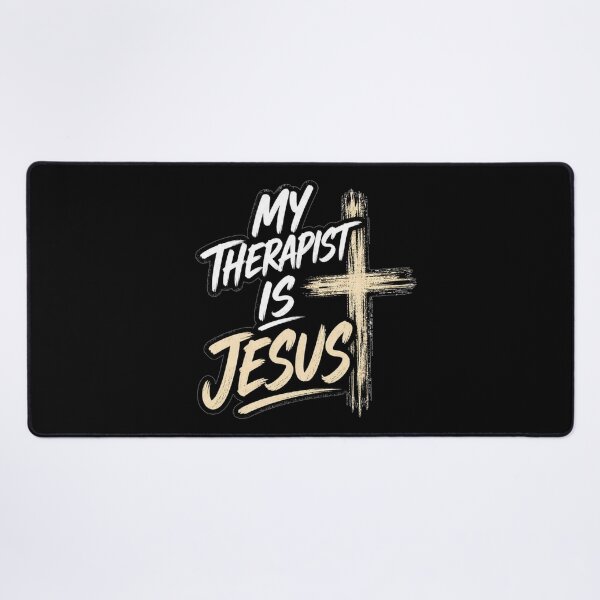 Item preview, My Therapist Is Jesus Christian Funny T-Shirt designed and sold by Illustrated Faith.