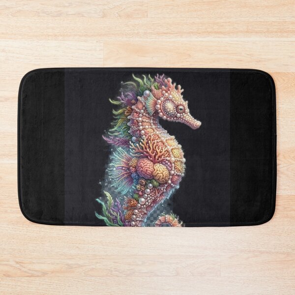 Item preview, Pearl and Coral Encrusted Seahorse Art designed and sold by GrzywaM.
