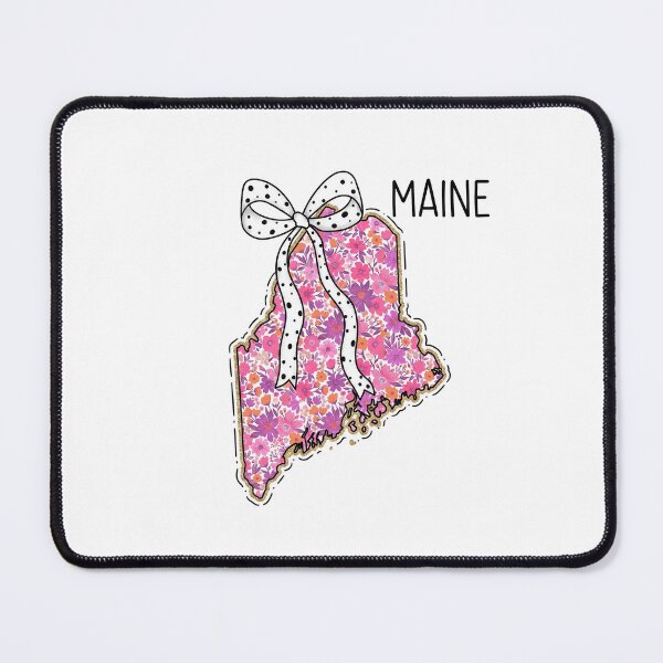Item preview, Cute Maine Floral Map Graphic Coquette Bow Design designed and sold by Paper Drip.