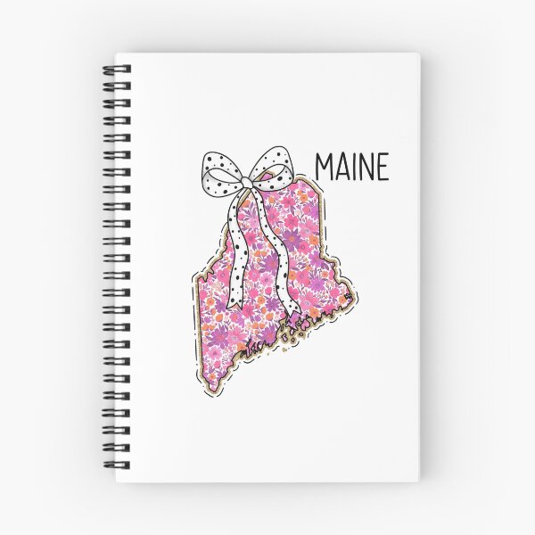 Item preview, Cute Maine Floral Map Graphic Coquette Bow Design designed and sold by Paper Drip.