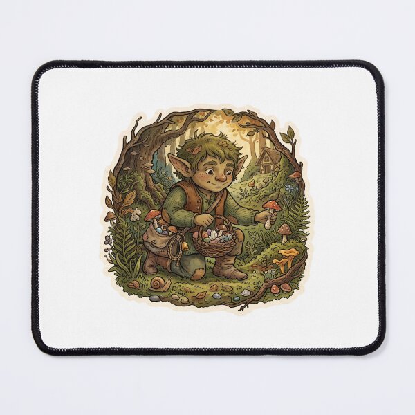 Item preview, Goblincore Mushroom Collector Illustration Sticker designed and sold by Magimel.