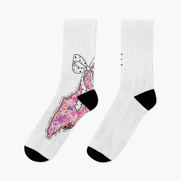 Item preview, Cute Maine Floral Map Graphic Coquette Bow Design designed and sold by Paper Drip.
