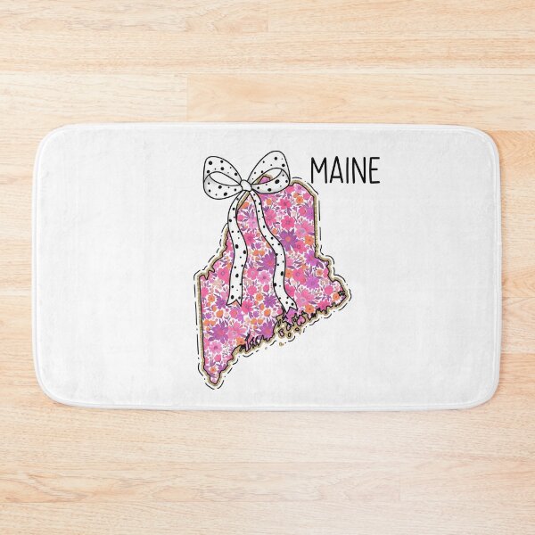 Item preview, Cute Maine Floral Map Graphic Coquette Bow Design designed and sold by Paper Drip.