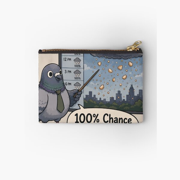 Item preview, 100% Chance of Crumbs Funny Pigeon Weather Forecast Sticker Bird Lover Gift designed and sold by SimplePoDesign.