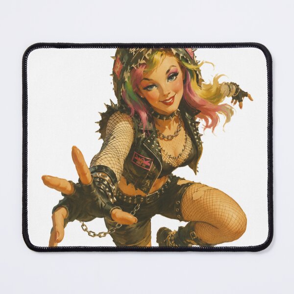 Item preview, Punk Rebel Pin-Up | Original Vintage Punk Girl Illustration designed and sold by Cosplayvintage.