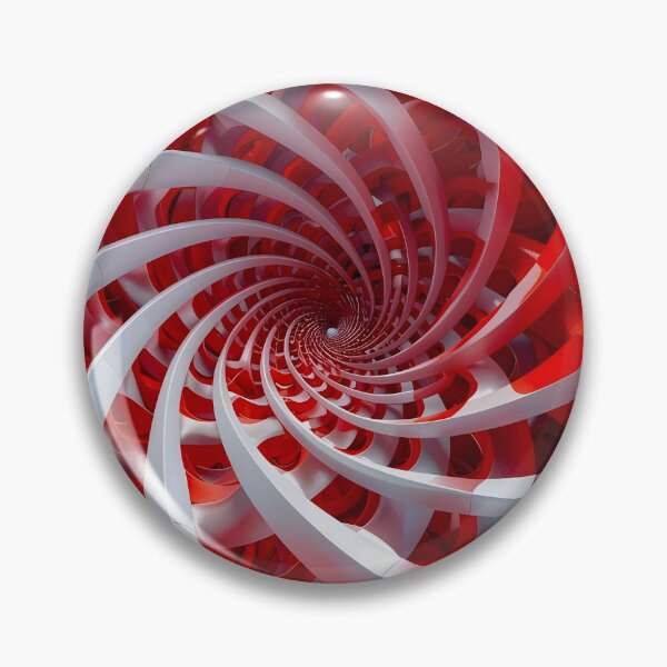 Item preview, Spiral Vortex in Red and White  designed and sold by Vicky Brago-Mitchell®.