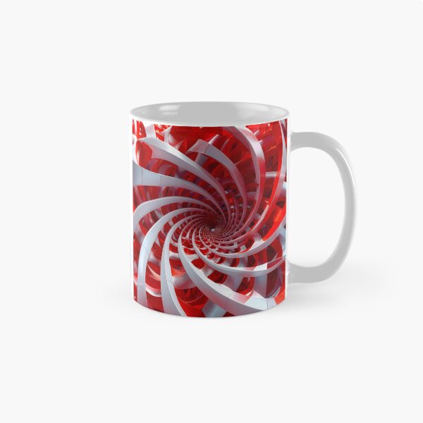Item preview, Spiral Vortex in Red and White  designed and sold by Vicky Brago-Mitchell®.