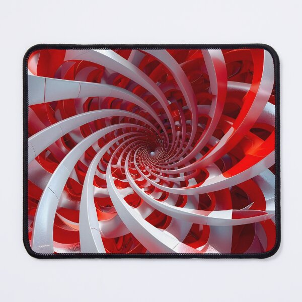 Item preview, Spiral Vortex in Red and White designed and sold by Vicky Brago-Mitchell®.