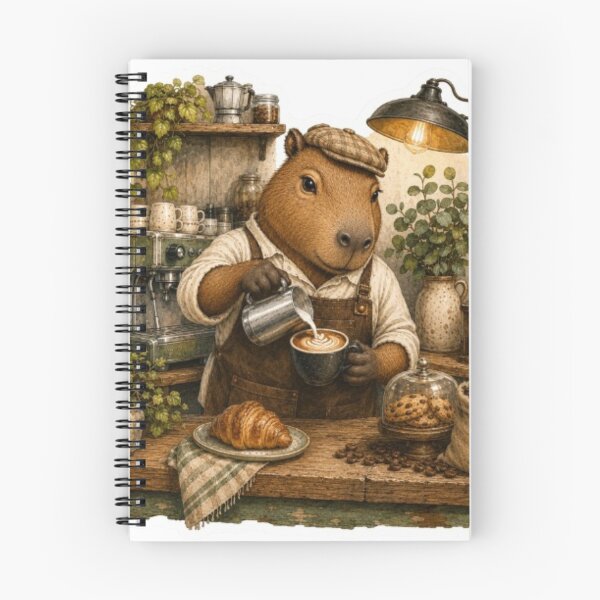 Item preview, Barista Capybara Making Latte Art designed and sold by Snurly.