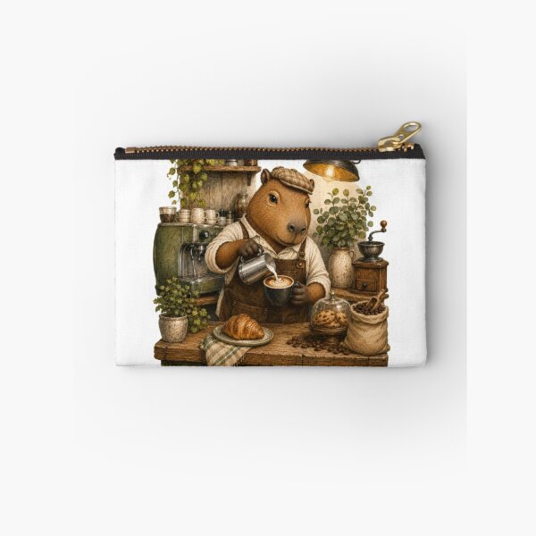 Item preview, Barista Capybara Making Latte Art designed and sold by Snurly.