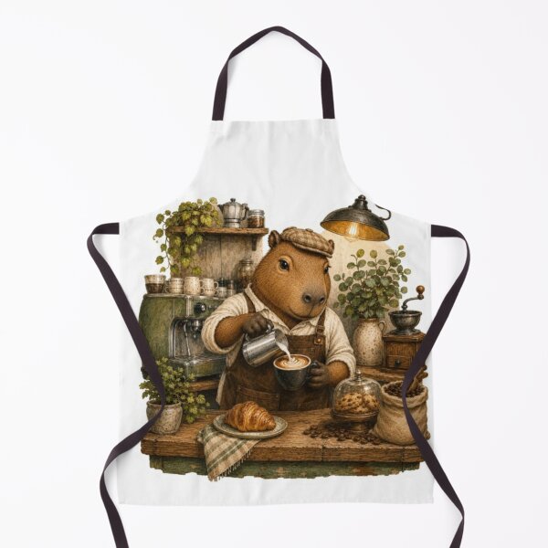 Item preview, Barista Capybara Making Latte Art designed and sold by Snurly.