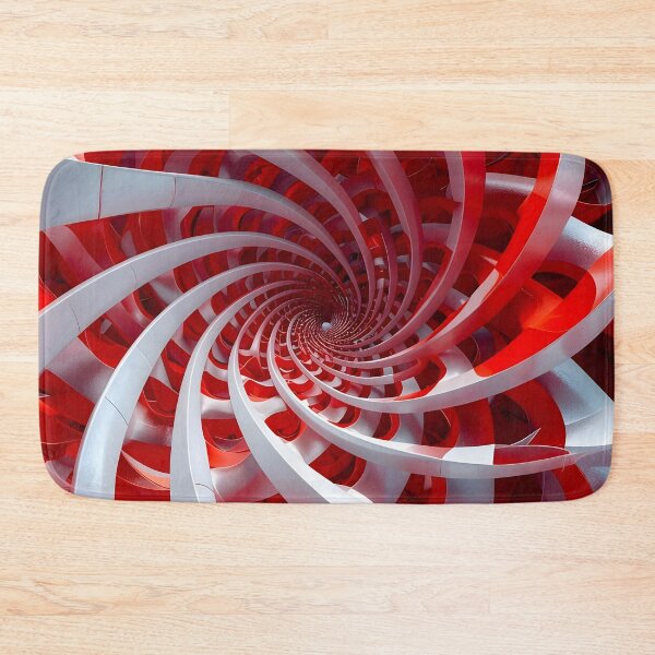 Item preview, Spiral Vortex in Red and White  designed and sold by Vicky Brago-Mitchell®.