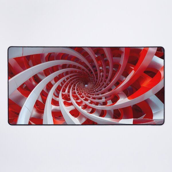 Item preview, Spiral Vortex in Red and White designed and sold by Vicky Brago-Mitchell®.