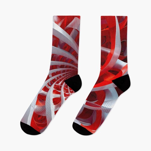 Item preview, Spiral Vortex in Red and White  designed and sold by Vicky Brago-Mitchell®.