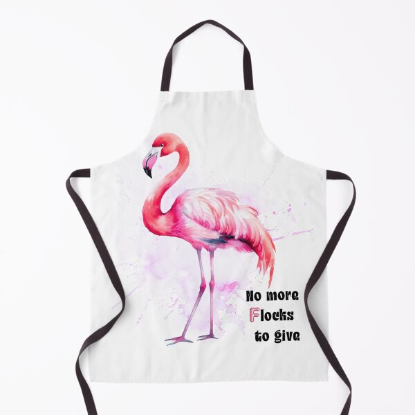 Item preview, No More Flocks To Give Watercolor Flamingo Cotton T-Shirt, Sassy Flamingo Tee, Funny Women Shirt designed and sold by ZenfiniteDesign.