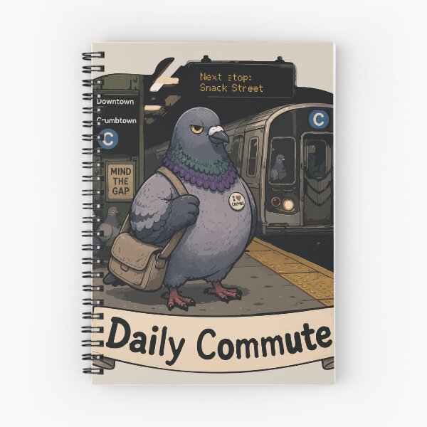 Item preview, Daily Commute Funny Pigeon Subway Sticker City Bird Urban Wildlife Gift designed and sold by SimplePoDesign.