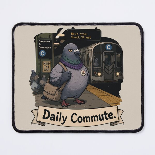 Item preview, Daily Commute Funny Pigeon Subway Sticker City Bird Urban Wildlife Gift designed and sold by SimplePoDesign.