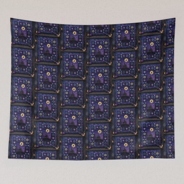 Item preview, Spooky Night — Halloween Quilt Art designed and sold by Novel Works Studio.