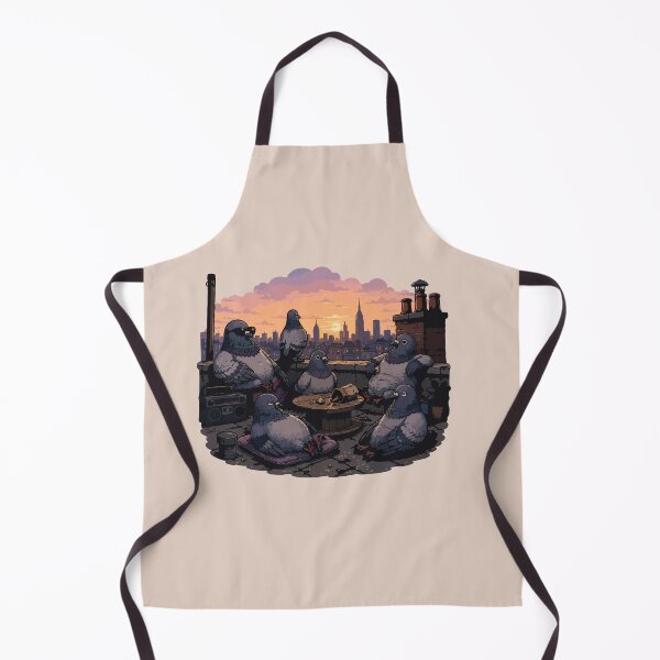 Item preview, Pigeon Rooftop Club Funny Urban Bird Sticker City Pigeon Sunset Gift designed and sold by SimplePoDesign.