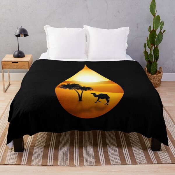 Item preview, Desert Sunset with Camel and Palm Tree Silhouette designed and sold by GraffiTimi.